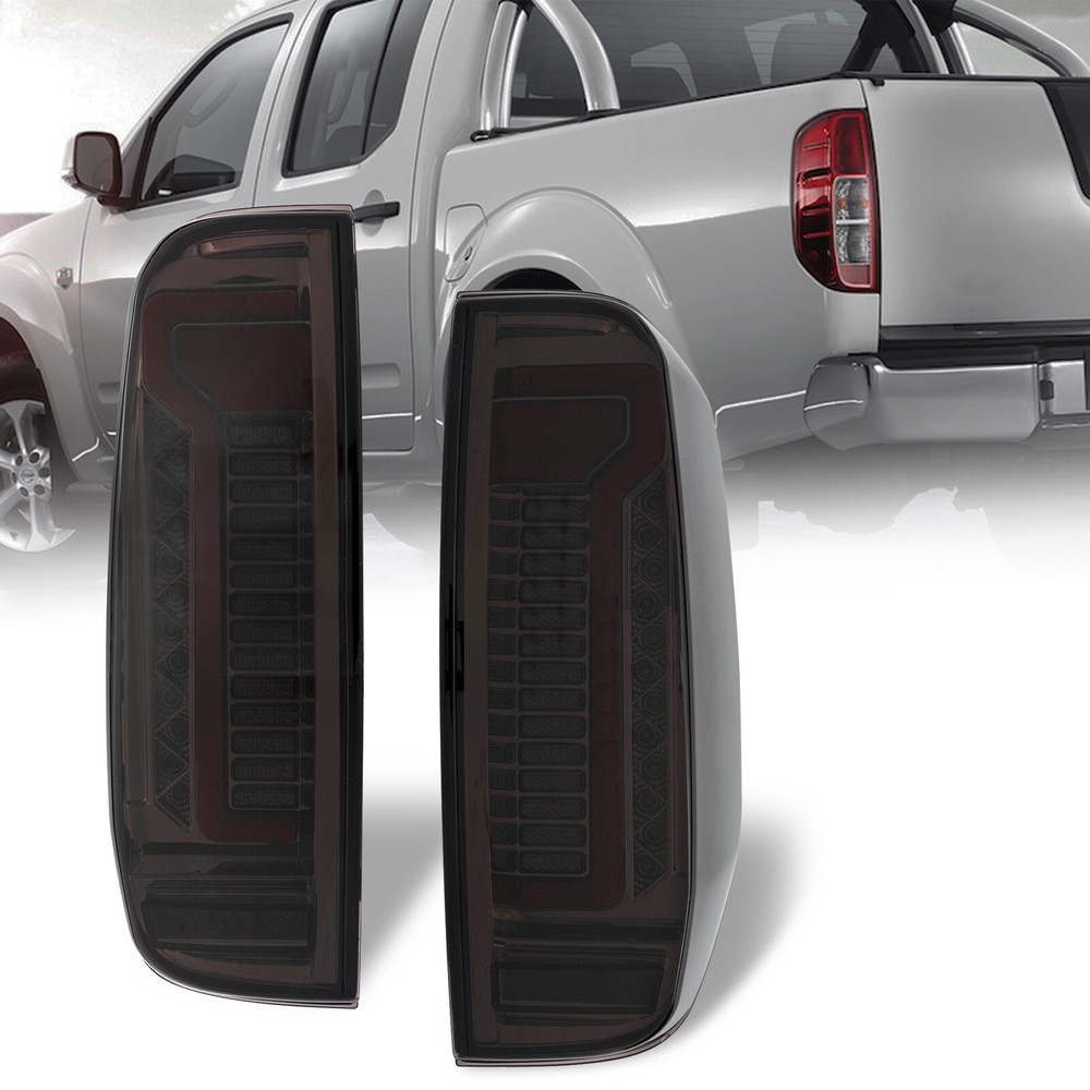 2005-2014 Nissan Navara D40 Frontier LED Smoke Tail Lights Brake Lamps Pair