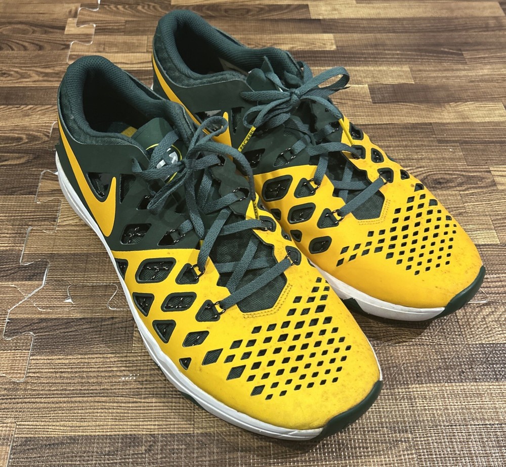 Nike Green Bay Packers NFL Men Size 13 Train Speed 4 Shoes 848587-706