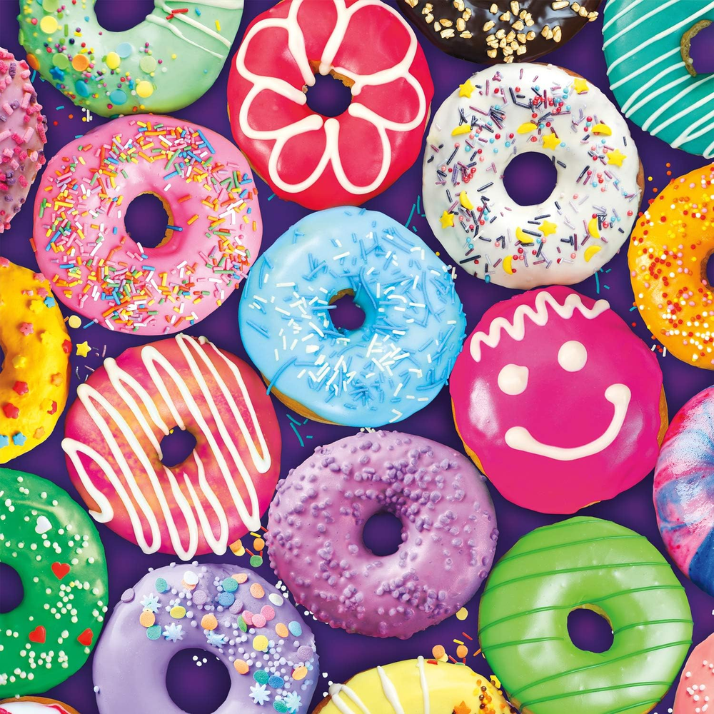 - Delightful Donuts - 300 Large Piece Jigsaw Puzzle Multicolor, 18