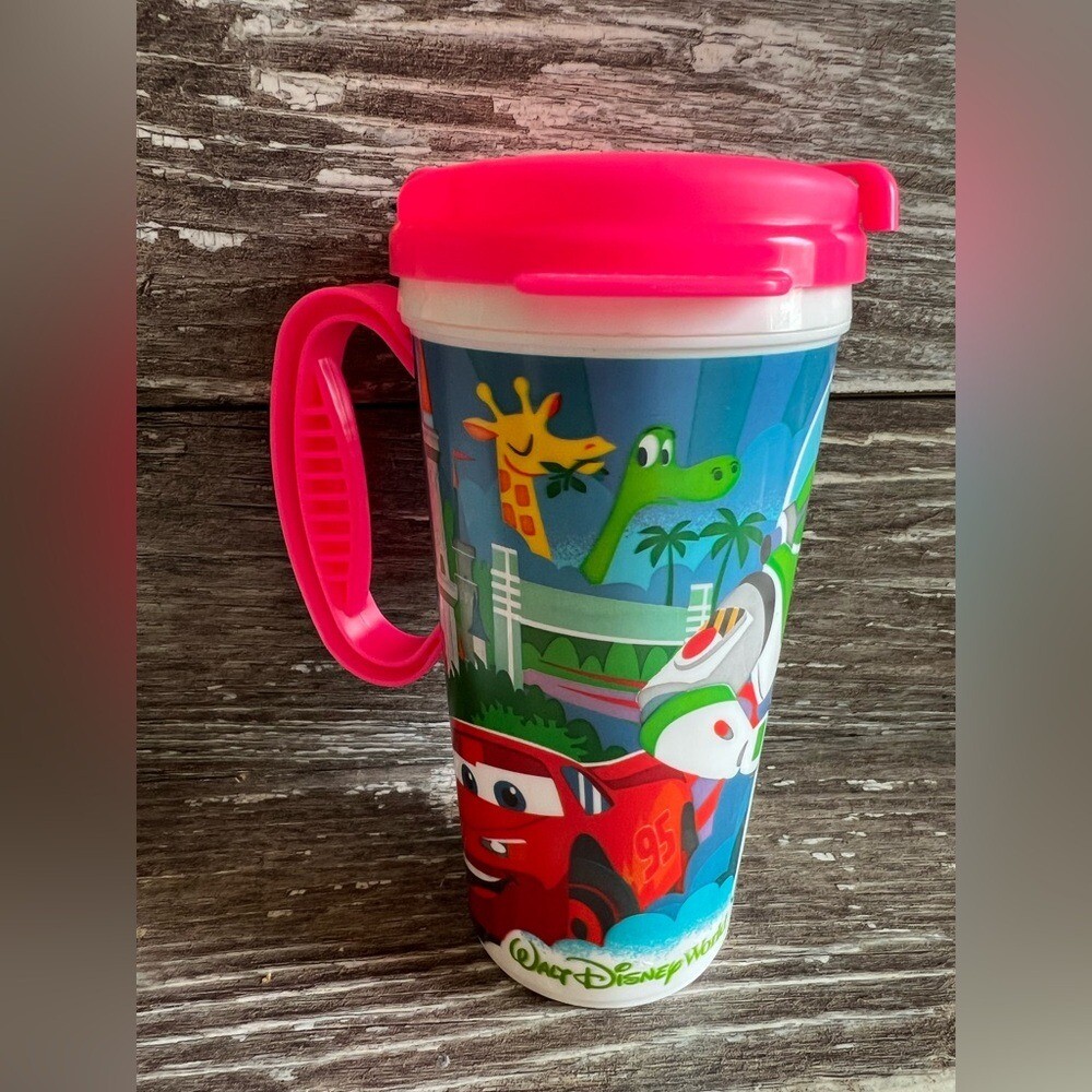 Disney World Whirly Drink Rapid Fill Travel Mug Featuring Buzz McQueen Nemo