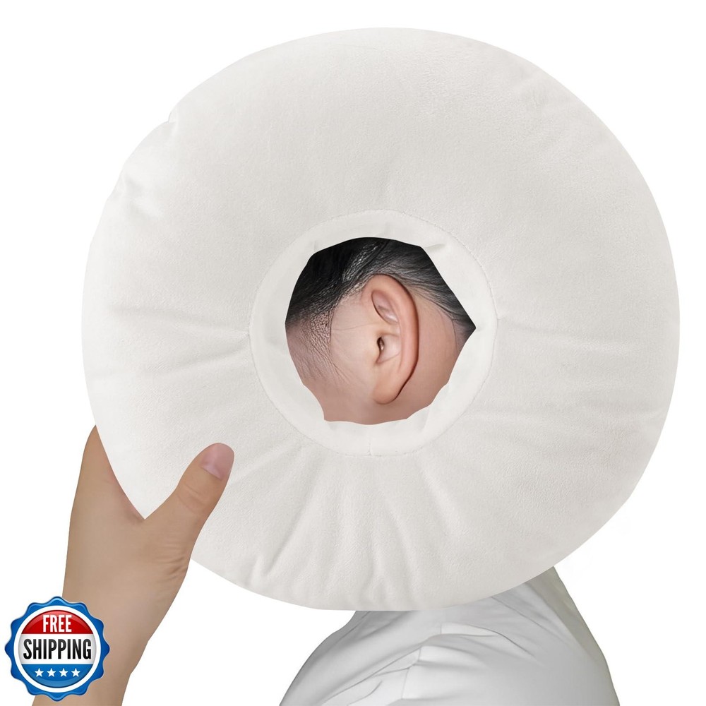 Piercing Pillow for Side Sleepers, Soft and Comfortable Donut Pillow, CNH Pil