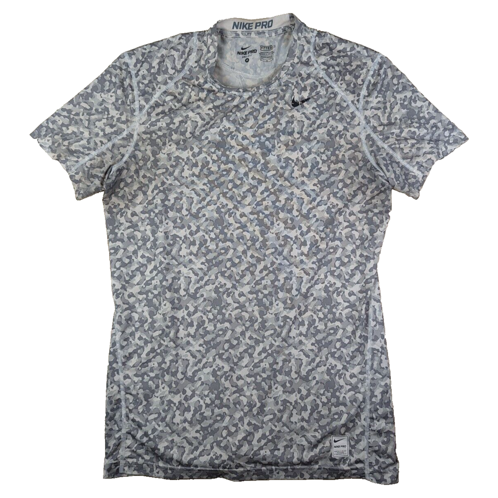 Nike Pro Dri-Fit Mens Camo Compression Short Sleeve Shirt Medium