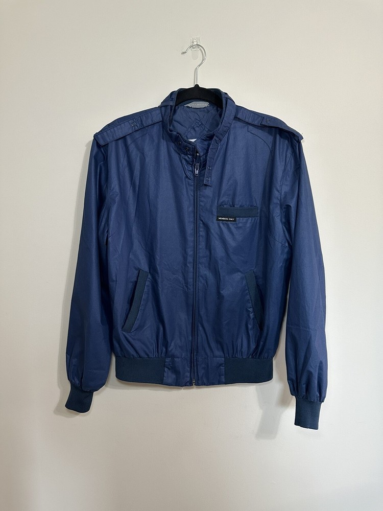 Vintage Members Only Blue Bomber Jacket Men's Size 40 EU Craft-image