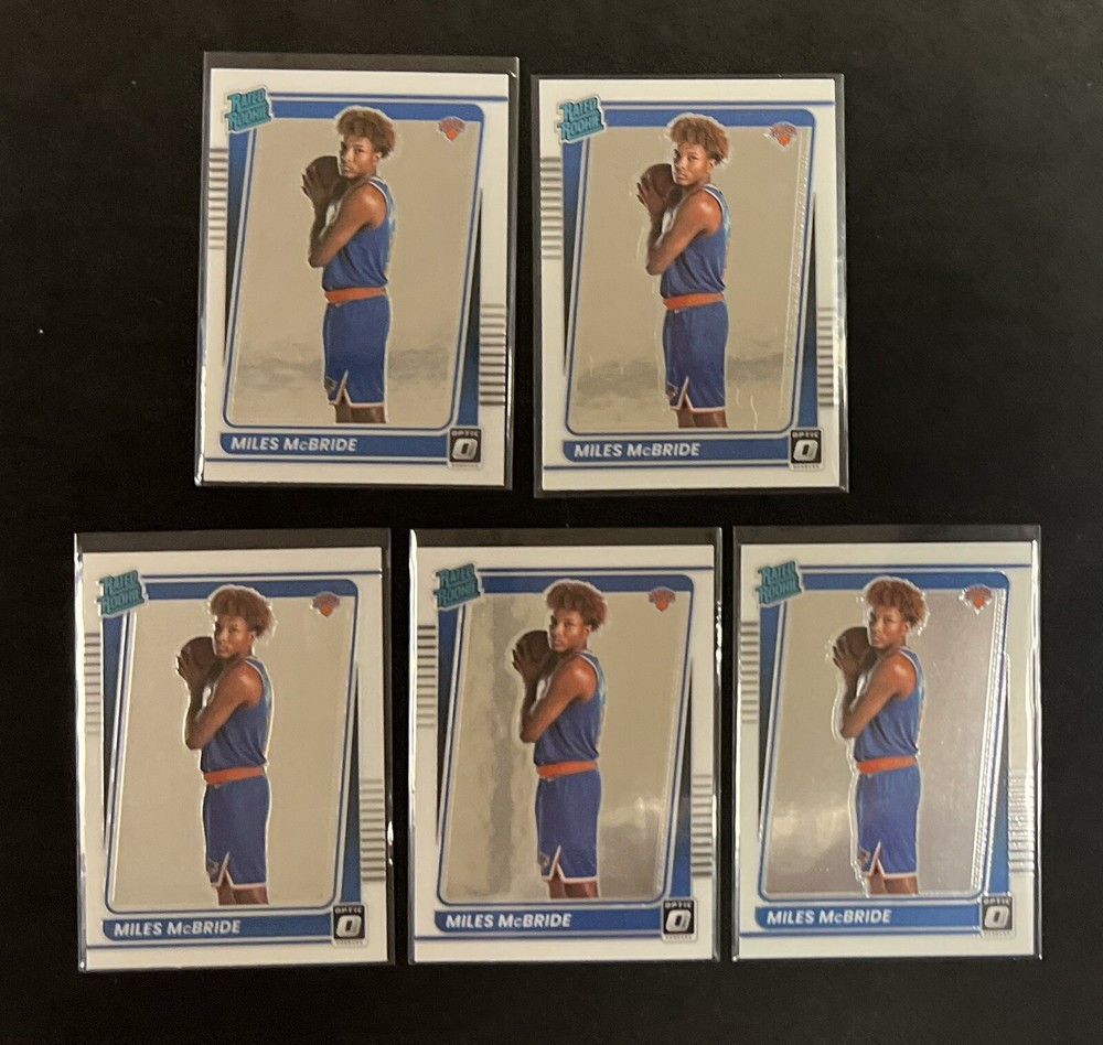Miles McBride #174 2021-22 Panini Donruss Optic Rated Rookie Lot of 5 Cards