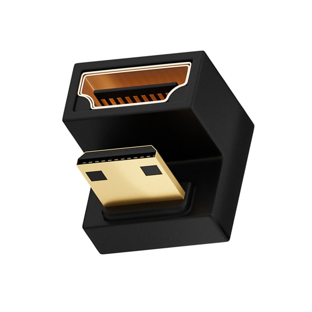 Wide Compatibility U Mini HDMI to HDMI Adapter 8K Mini HDMI Male to 180° g