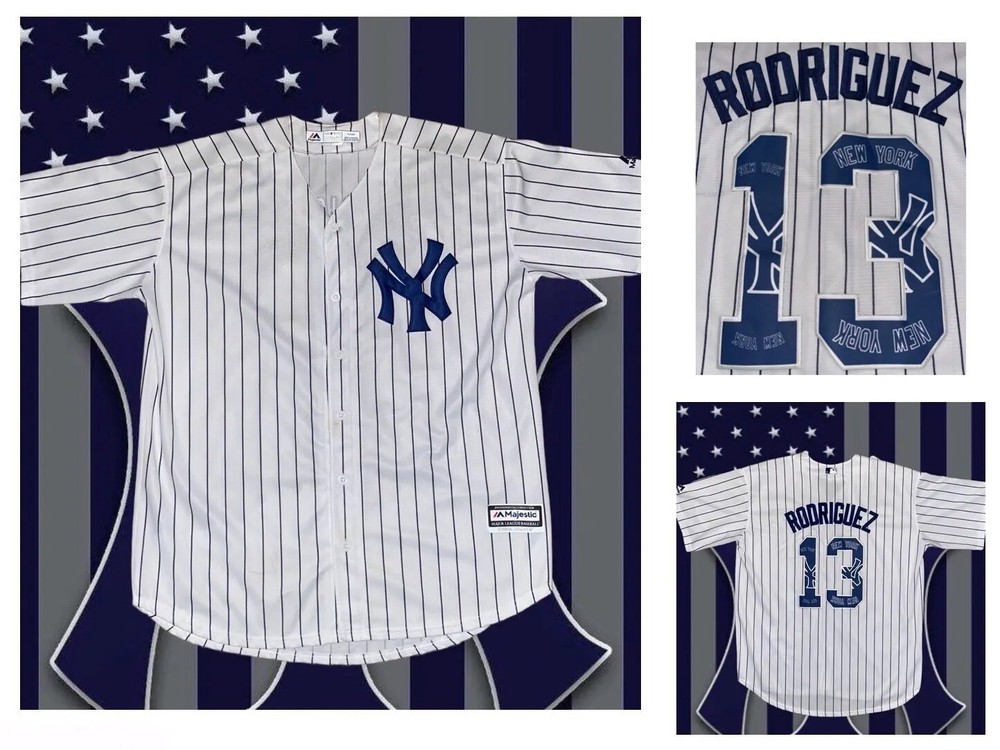 NEW Men’s Majestic NY YANKEES Limited Edition Pinstripe Home Jersey | XL | A Rod