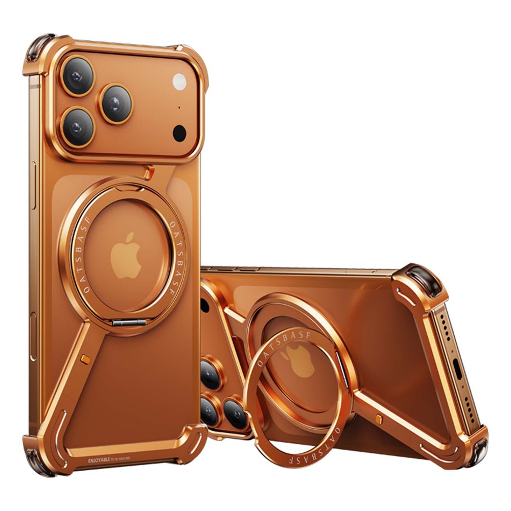 Magnetic Metal Stand Case Bumper Cover For iPhone Air 17 Pro Max 16 15 14 13 12