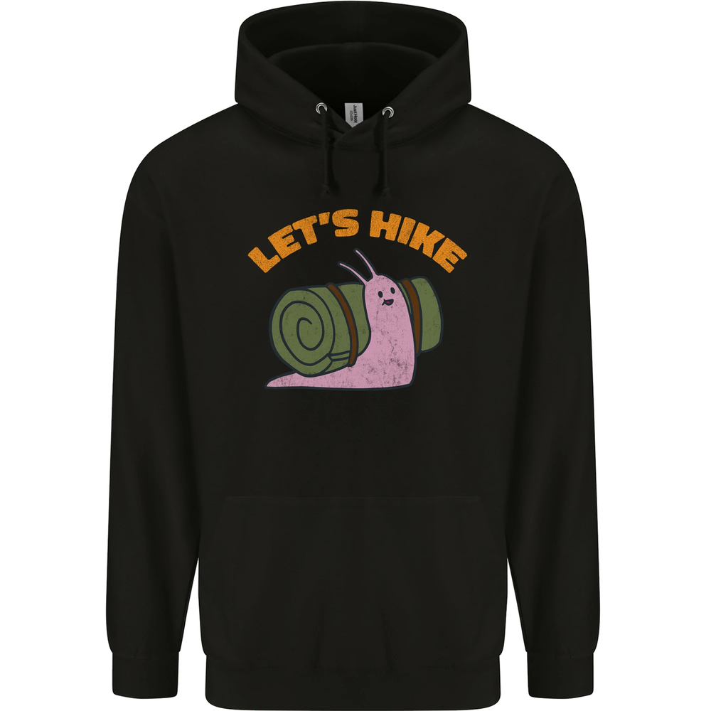Lets Hike Funny Slug Trekking Walking Mens 80% Cotton Hoodie