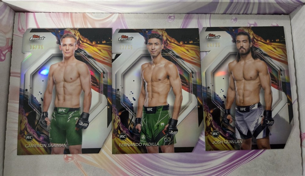 2024 Topps Finest UFC Uncommon Rookie Die-Cut /35 (3 Card) 2024 Topps Finest UFC