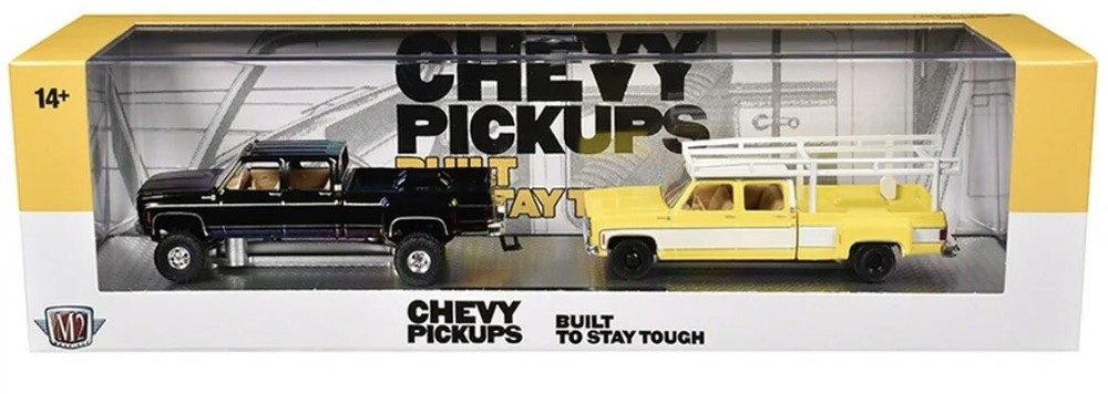 M2 MACHINES CHEVY SILVERADO SUPER 30 DUALLY SQUAREBODY CHEVY SILVERADO HAULERS