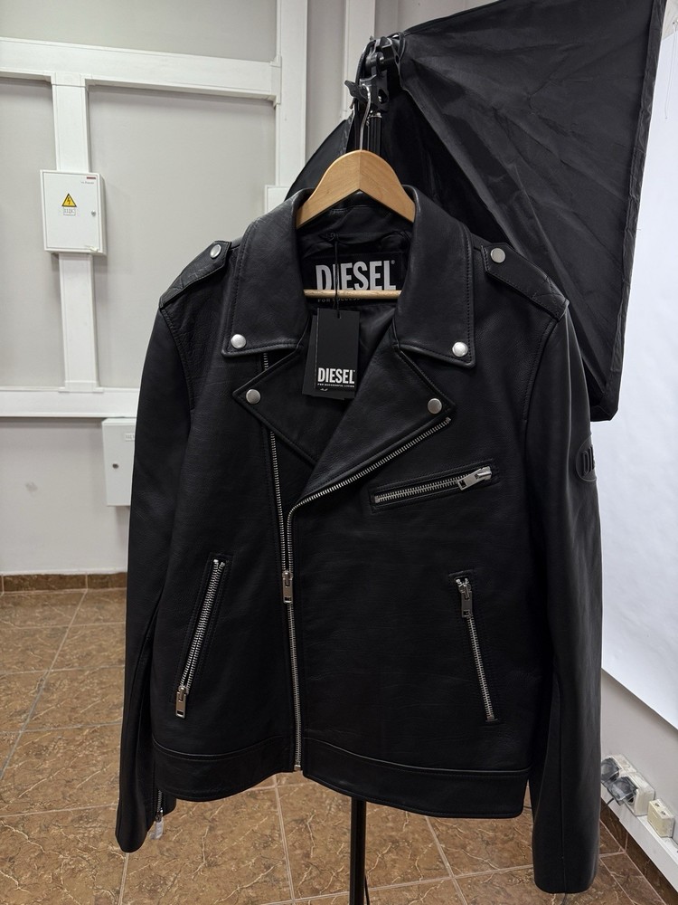 ❗️NEW 🇺🇸 Diesel Biker Sheepskin Leather L-Garrett-R-New Jacket Size XXL