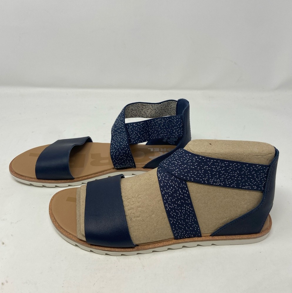 SOREL Women’s Ella II Flat Sandal - Nocturnal/Sea Salt - Size 7