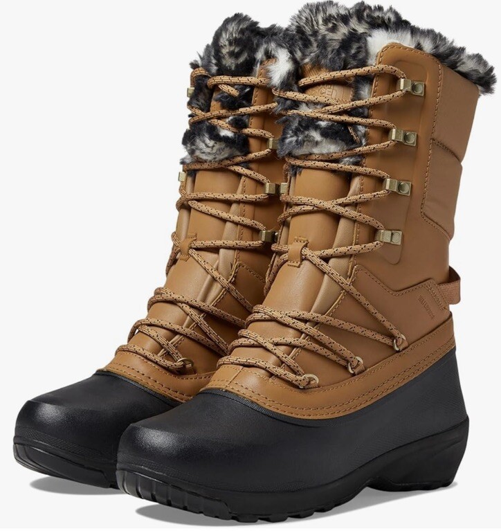The  NORTH FACE Shellista IV Luxe Waterproof Utility Brown/ TNF Black Size 8.5 W