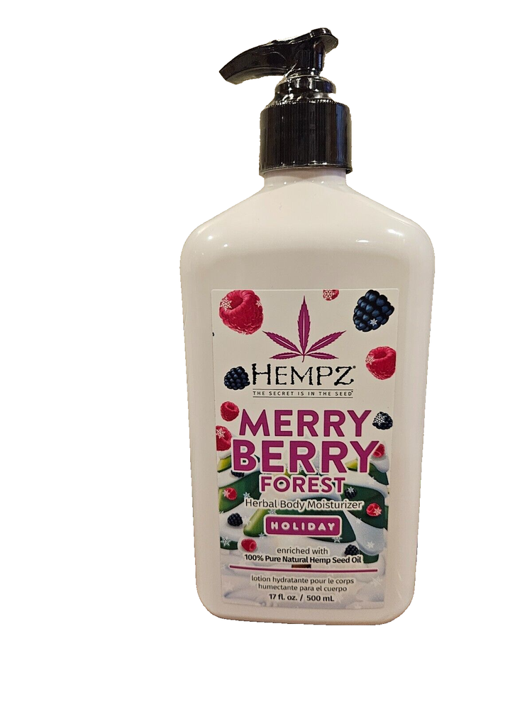 Hempz MERRY BERRY FOREST HOLIDAY HERBAL BODY LOTION 17oz New FREE SHIPPING