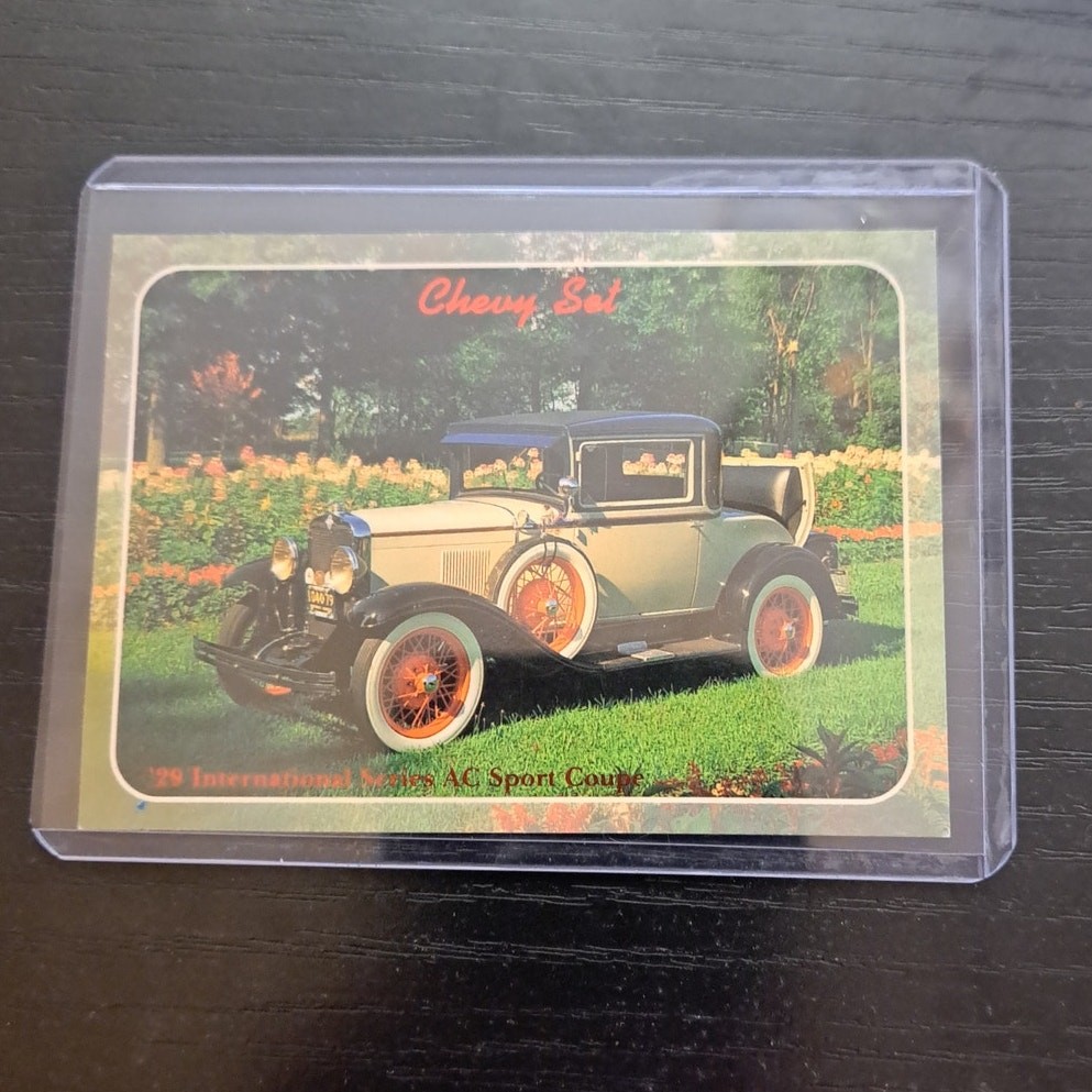 1929 International AC Sports Coupe Promo Card #17 in Top Loader Protector