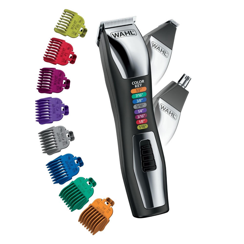 Color Pro All in One Rechargeable Cordless Color Coded Beard Trimmer with Det...