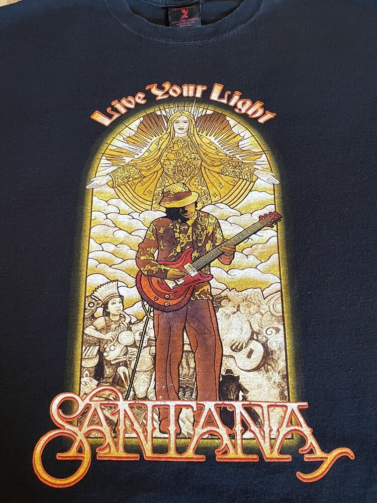Santana 2008 World Tour Live Your Light Tshirt Size Large