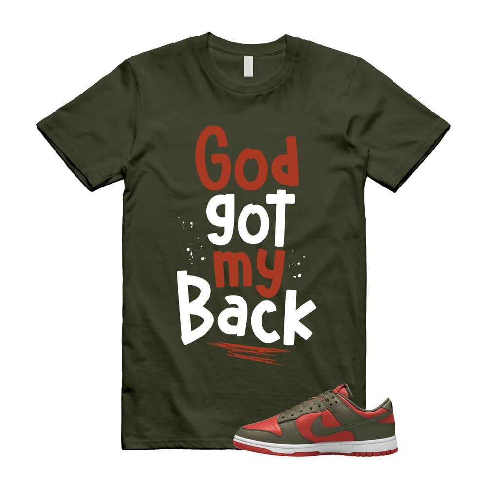 Dunk Mystic Red Cargo Khaki White Low T Shirt Match GOD