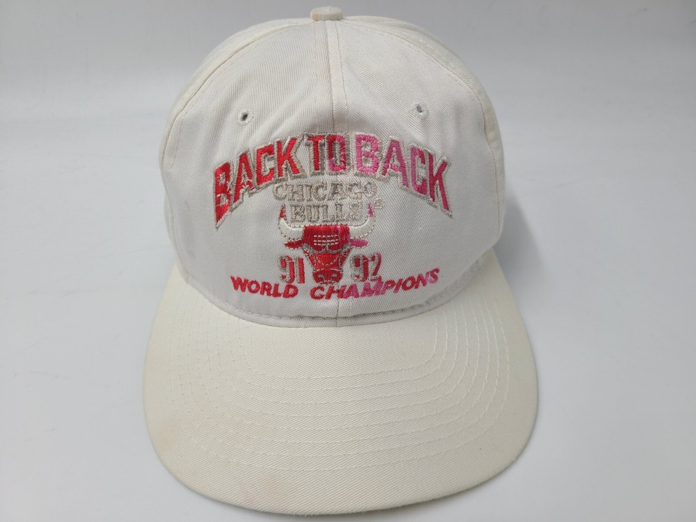 Vintage Chicago Bulls Back to Back 1991 1992 World Champions Snapback Hat Cap