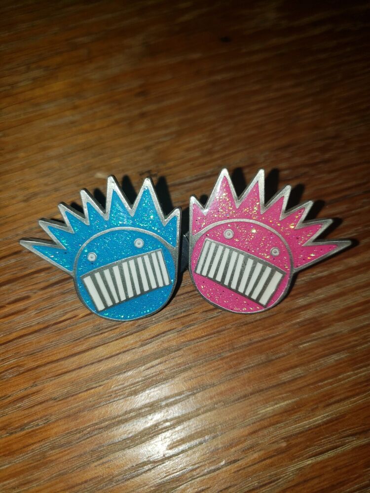 2011 Ween Boognish Metal Hat Pin Set Of 2! Double Posted Limited Run! Well Made!