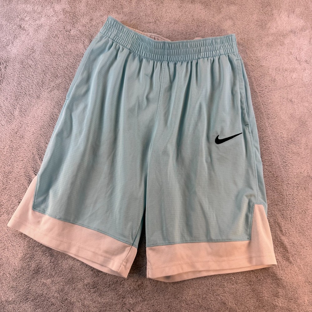 Nike Dri-FIT Shorts Youth XL Blue White Athletic Basketball Active
