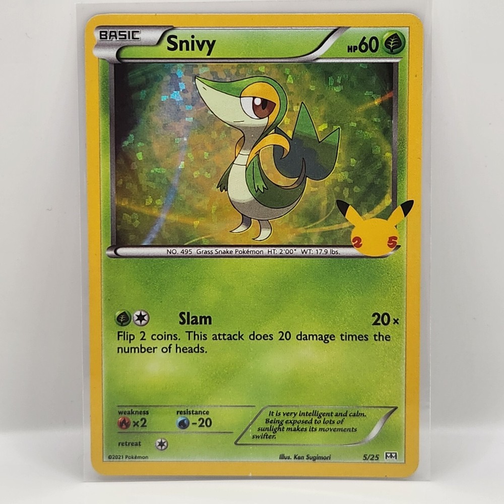 2021 Snivy 005/025 McDonald's 25th Anniversary Pokemon Promos Holo NM/M