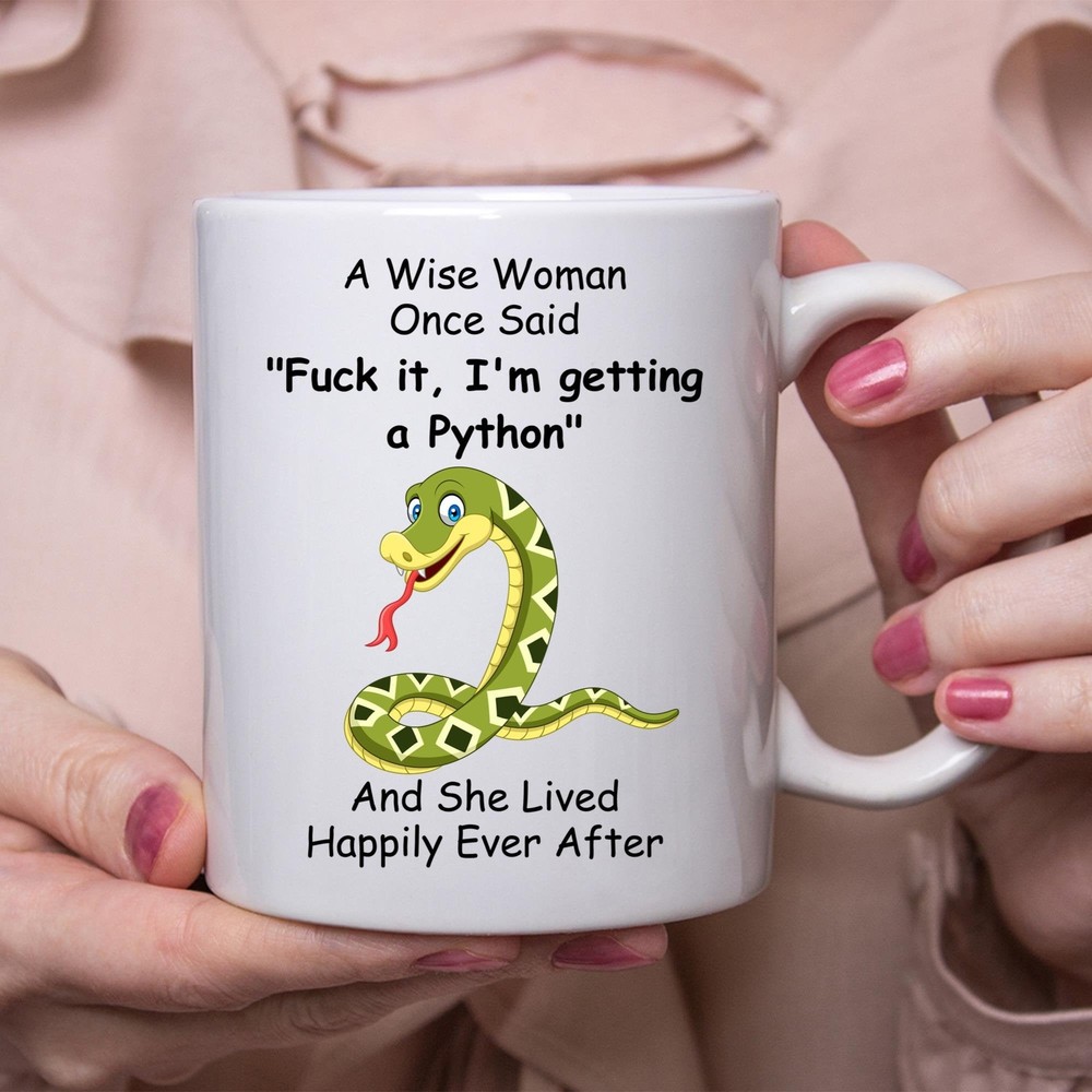 Funny Python Programmer Gift White Coffee Mug For Women