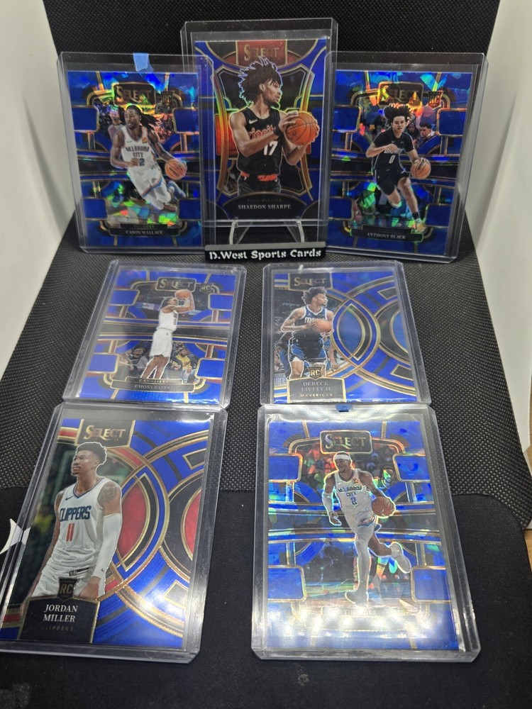 2023-24 Select Basketball Blue Cracked Ice Prizm LOT