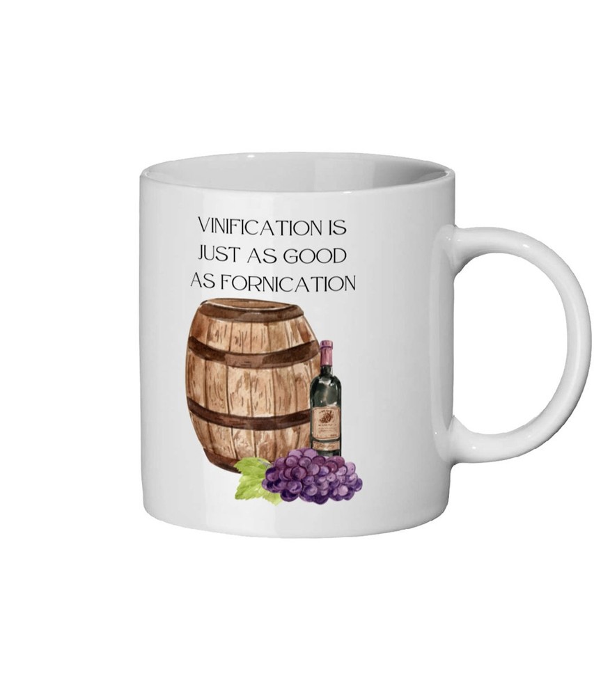 Vinification Wine Lover Mug Featuring The Art of Making Wine Joke