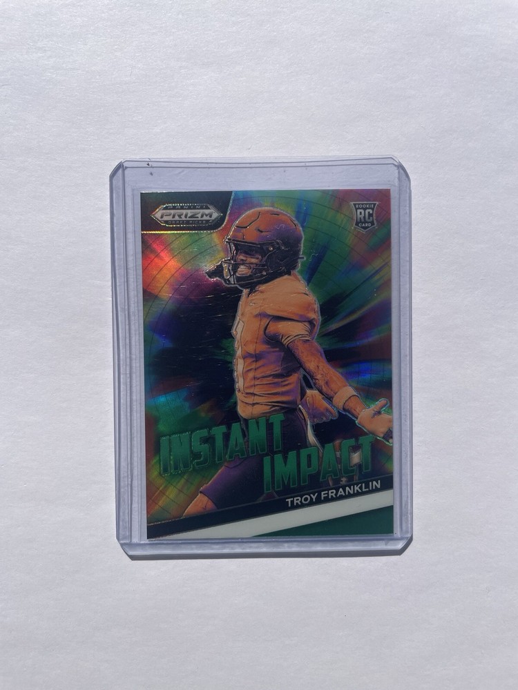 2024 Prizm Draft Picks Troy Franklin Green Instant Impact Rookie RC Broncos