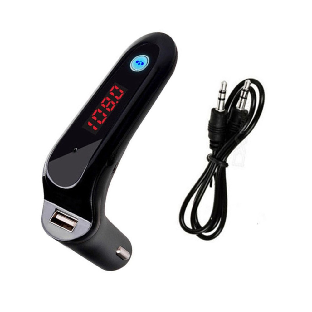 Portable Bluetooth FM Transmitter with Hands-Free MP3 Player and USB Charger for Car
