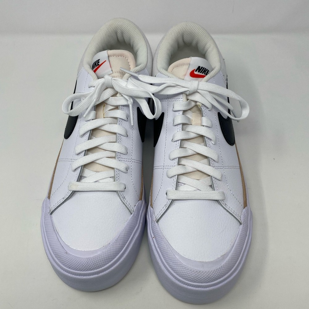 Nike Court Legacy Lift Women’s White/Black/Hemp Size 11.5 DM7590-100 Platform