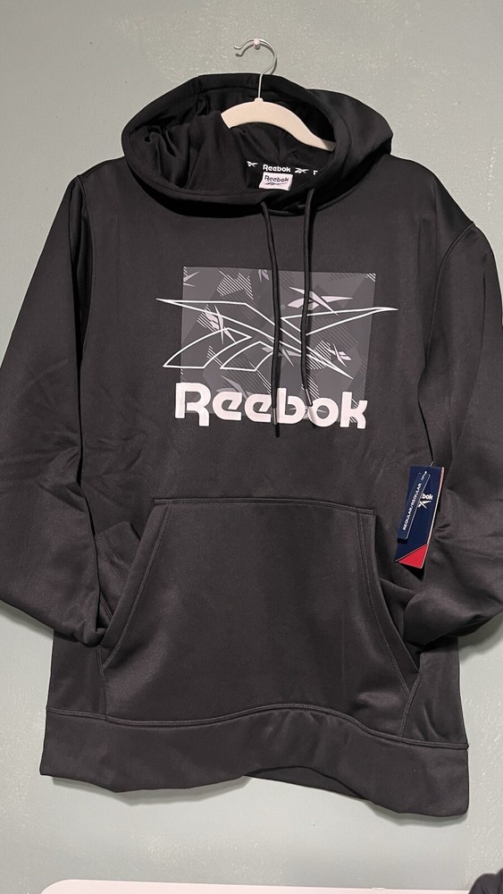 Reebok Men's Pullover Hoodie Identity Fleece Large Logo size Large