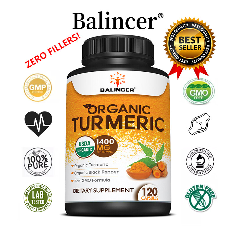 Turmeric Black Pepper Extract Capsules Bone Joint Support Antioxidant 30-120
