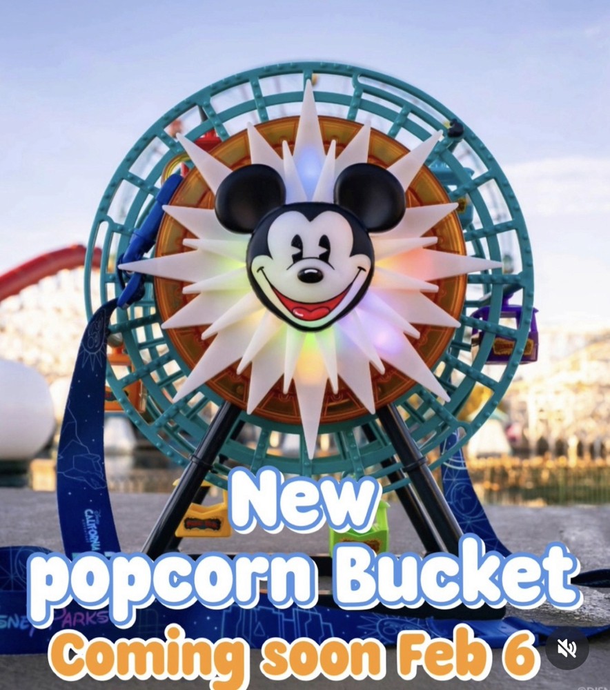 New 2026 Disney Light Up Interactive Pixar-Pal-Around Popcorn Bucket !