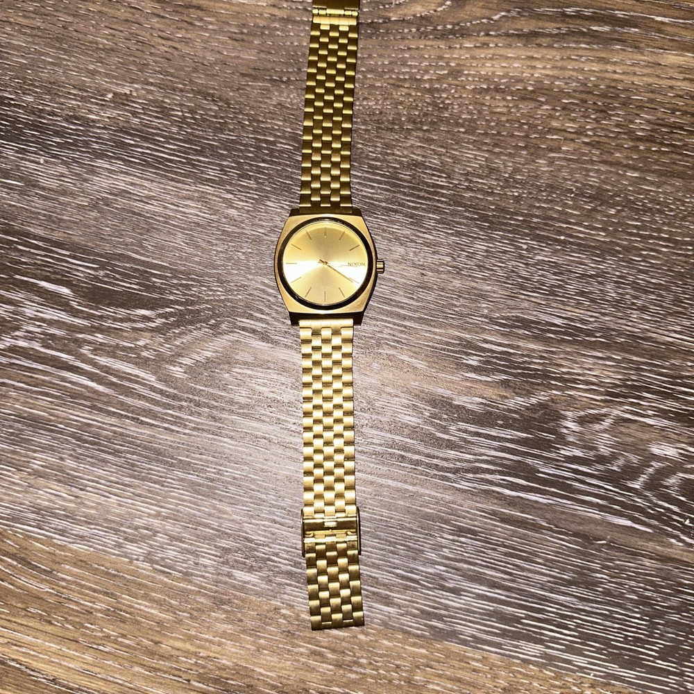 Nixon Minimal The Time Teller Gold Tone 100M Men's Stainless Quartz Watch
