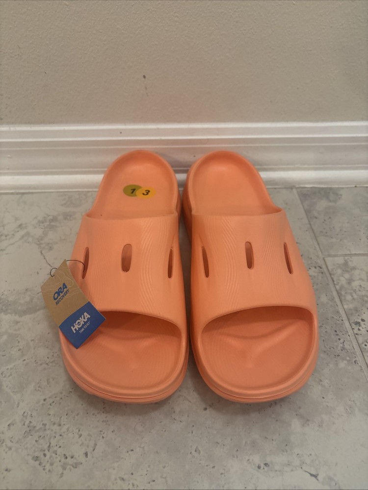 HOKA Ora Recovery Slides 3 Sandals Comfort Papaya W 15 M 13 1135061/PPYP NEW