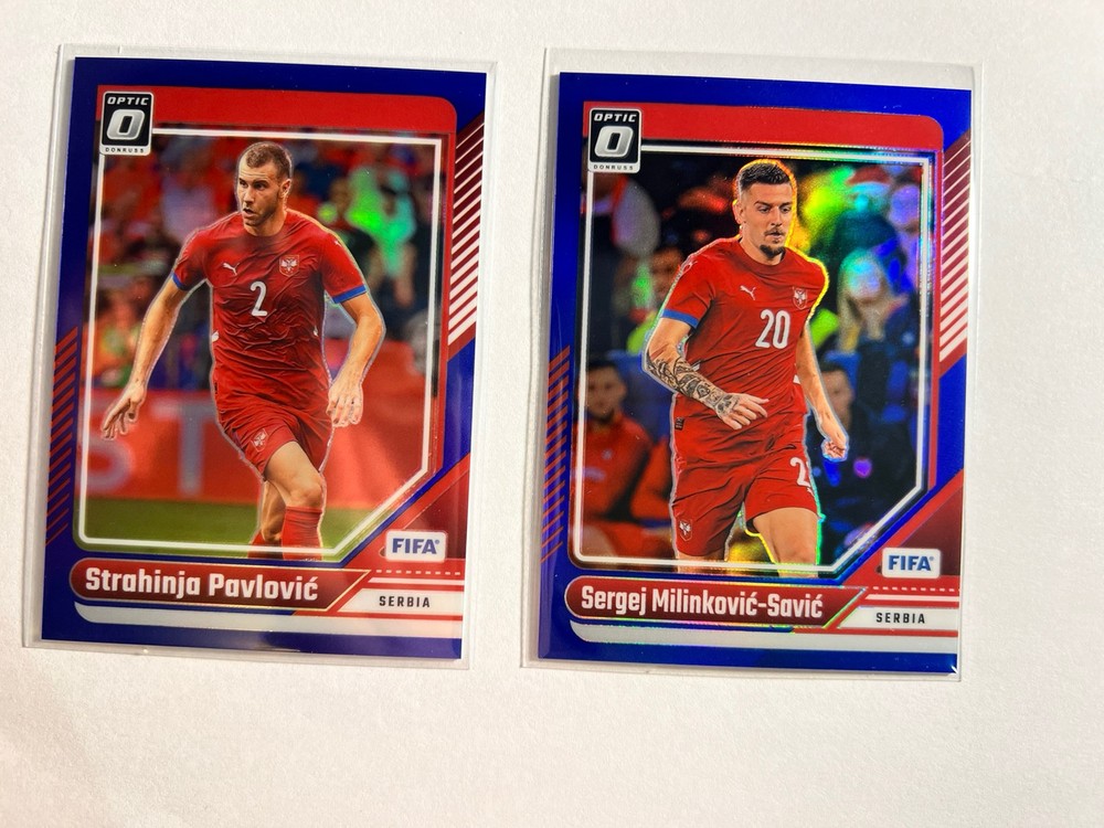 2024-25 Donruss Soccer Serbia Blue Optic /149 Lot Pavlovic & Milinkovic-Savic