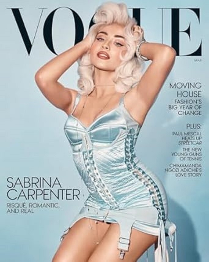Vogue Magazine (March 2025 Issue) Sabrina Carpenter - Risque, Romantic and Real