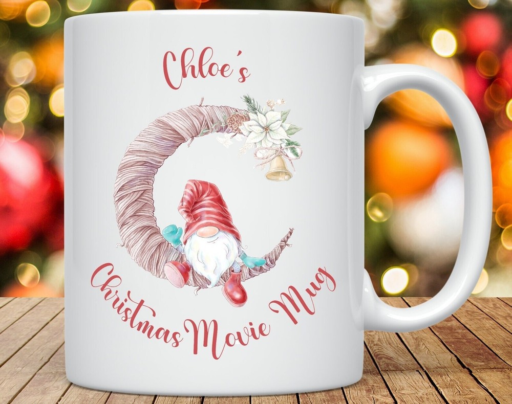 Personalised Kids Christmas Gonk Mug for Christmas Movie Night and Eve Box  