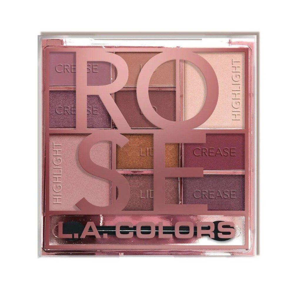 LA Colors, Color Luxe Eye Shadow Palette: Color Block Eyeshadow #CES136 ROSE