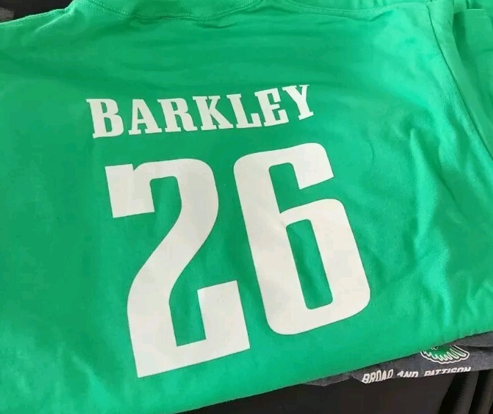 Philadelphia Eagles Throwback T-shirt Saquon Barkley Xtra Large 2 Sides