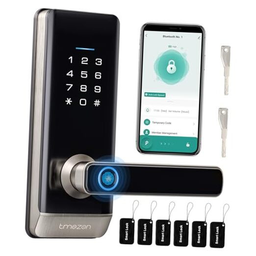Smart Fingerprint Keypad Door Lock - Keyless Entry with Touchscreen