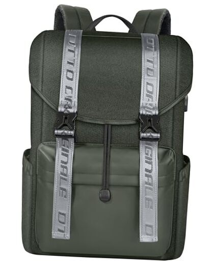 15.6 Inch Water Resistant Anti-Theft Laptop Backpack in Grayish Green