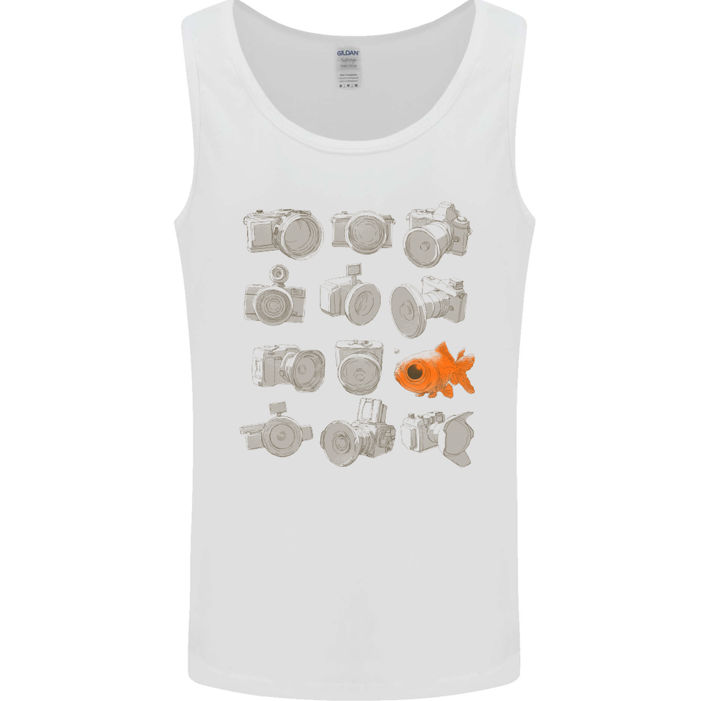 Fisheye Photography Funny Photographer Lens Mens Vest Tank Top