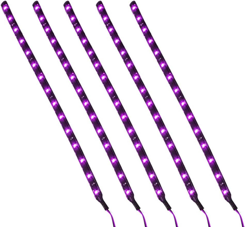 5Pcs 30Cm 15 Leds SMD Waterproof Flexible Purple Light Strip Bar Car Light Flexi