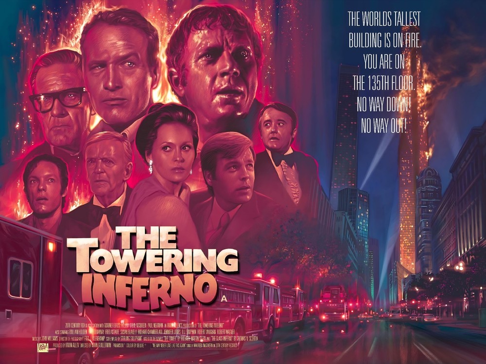 THE TOWERING INFERNO 1974 Quad poster print 30x40