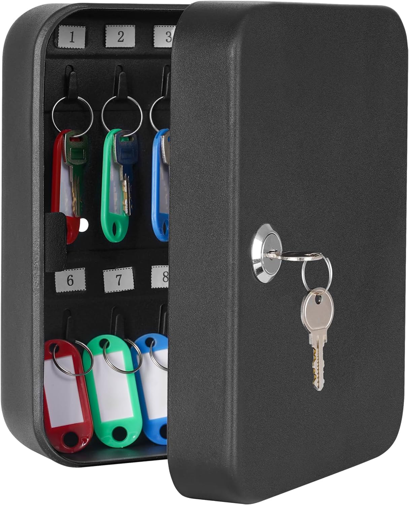 Key Cabinet Wall Mount, Locking Key Box Organizer, Key Lock Box with Key, Key Ho