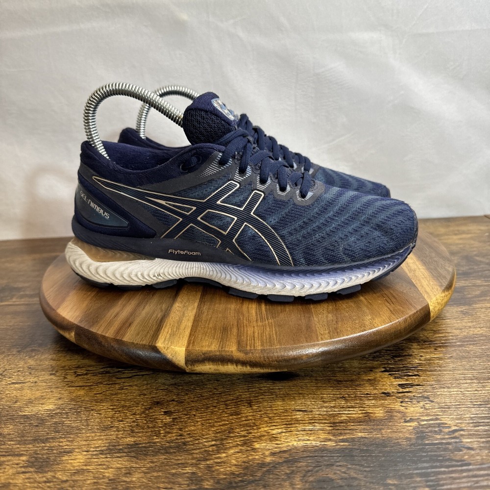 ASICS Women’s 7 Gel Nimbus 22 Running Shoes 1012A587 Blue Grey Floss*No Insoles*