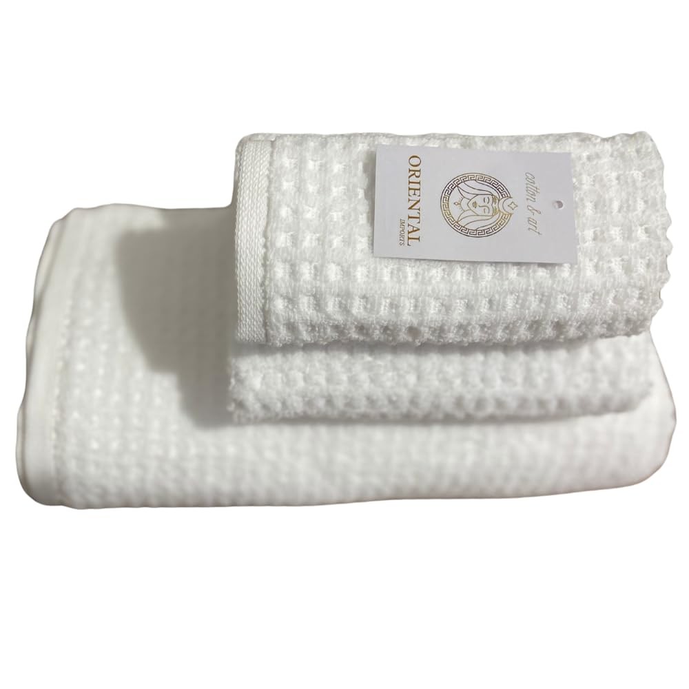 Luxury 3-Piece Oriental Towel Set - 100% Cotton Bath Hand Washcloth